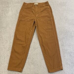 Madewell Griff Tapered Cargo Pant Womens 26 Brown Corduroy Cotton Baker Utility